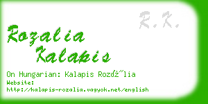 rozalia kalapis business card